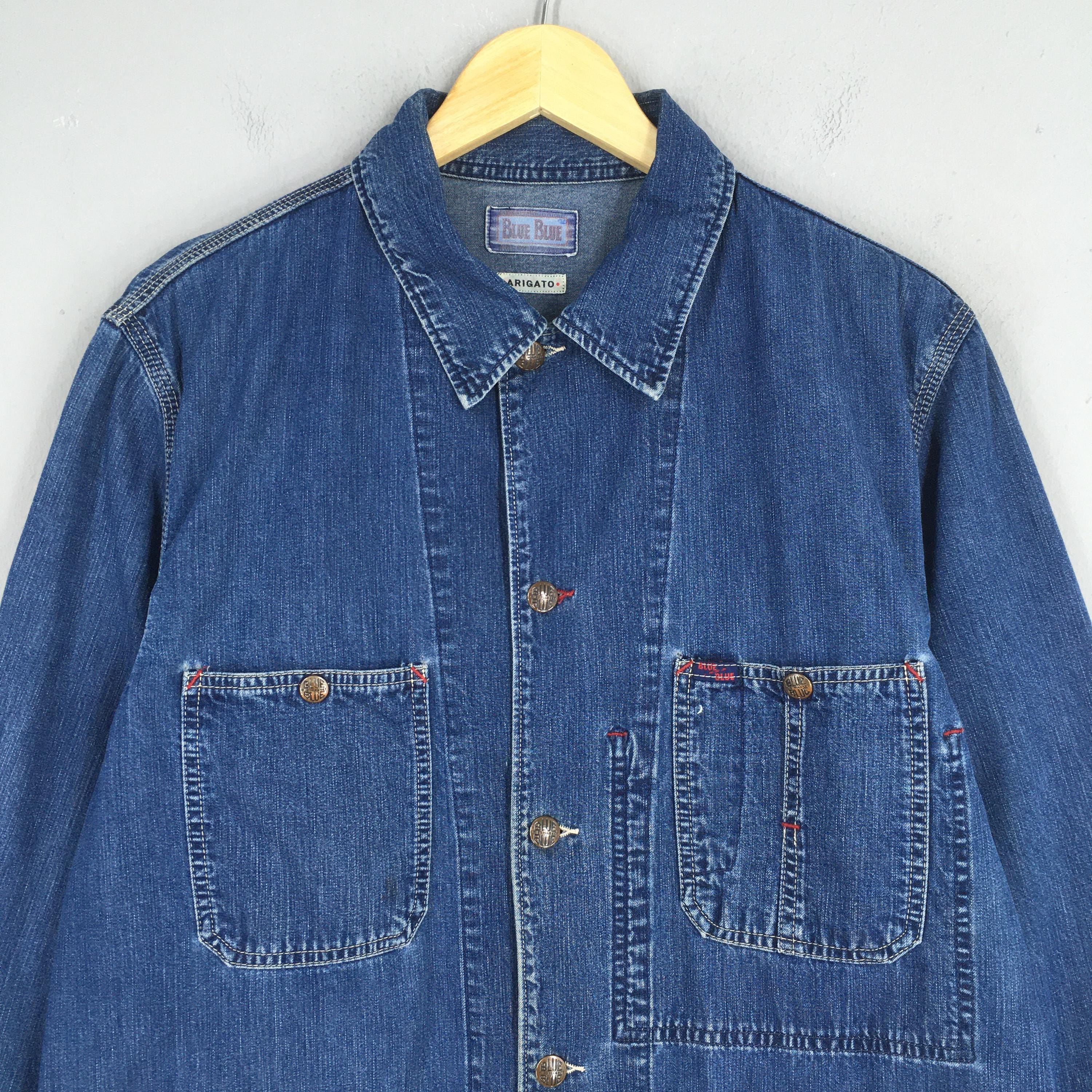 BLUE BLUE デニム カバーオール ジャケット ARIGATO ワーク 美品】ブルーブルー BLUEBLUE デニム カバーオール ARIGATO｜Yahoo