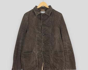 Vintage 1980's Herringbone Twill HBT French Work Jacket Large