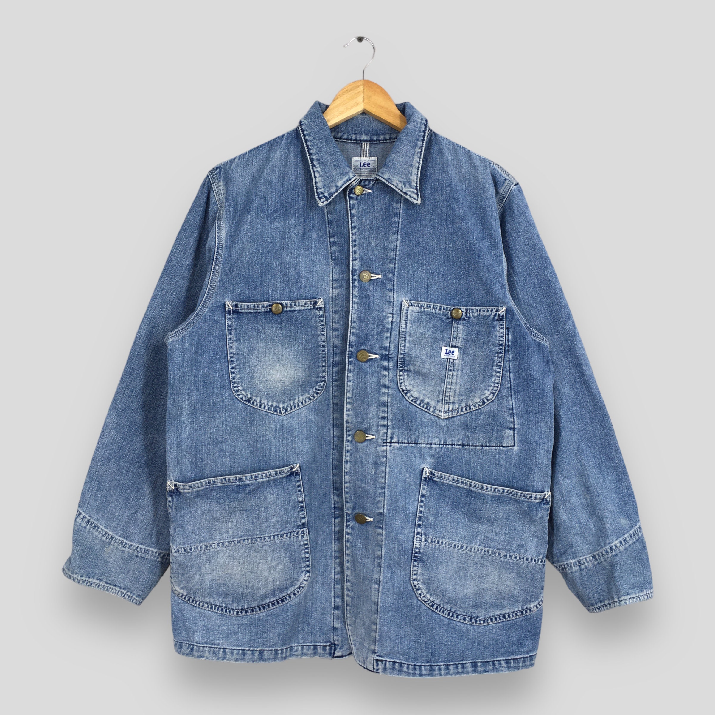 ジャケット・アウター 60's-70's Lee 91-J DenimCoverall USA Super Rare Vintage Lee 91-J lot sanforized union made denim