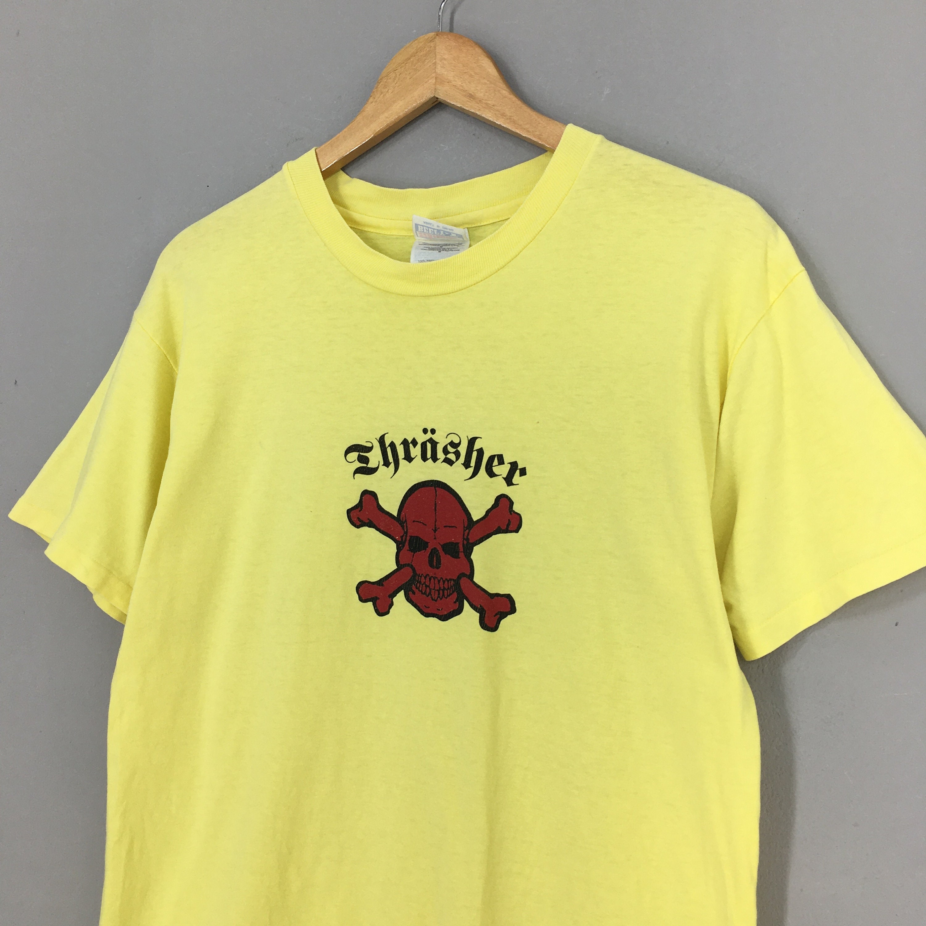 Vintage 90's Thrasher Magazine Bones Skull Skater T Shirt Medium