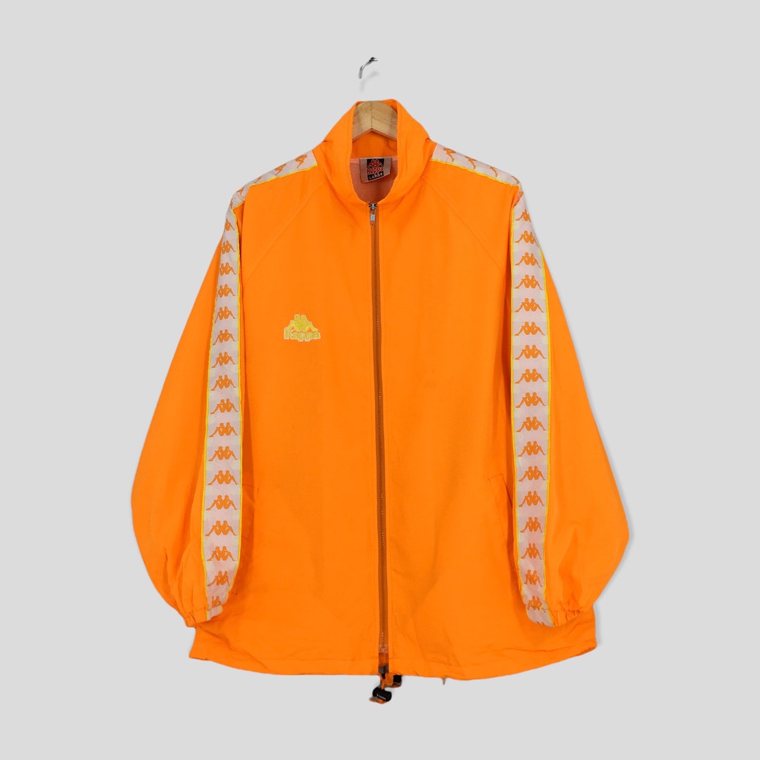 Kappa Sport Italia Tracksuit Orange Jacket Large Vintage 90s Kappa ...