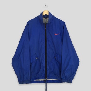 Vintage 90&#39;s Nike Usa Windbreaker Swoosh Jacket Medium Nike Sportswear Nike Track Jacket Nike Swoosh Blue Light Jacket Size M