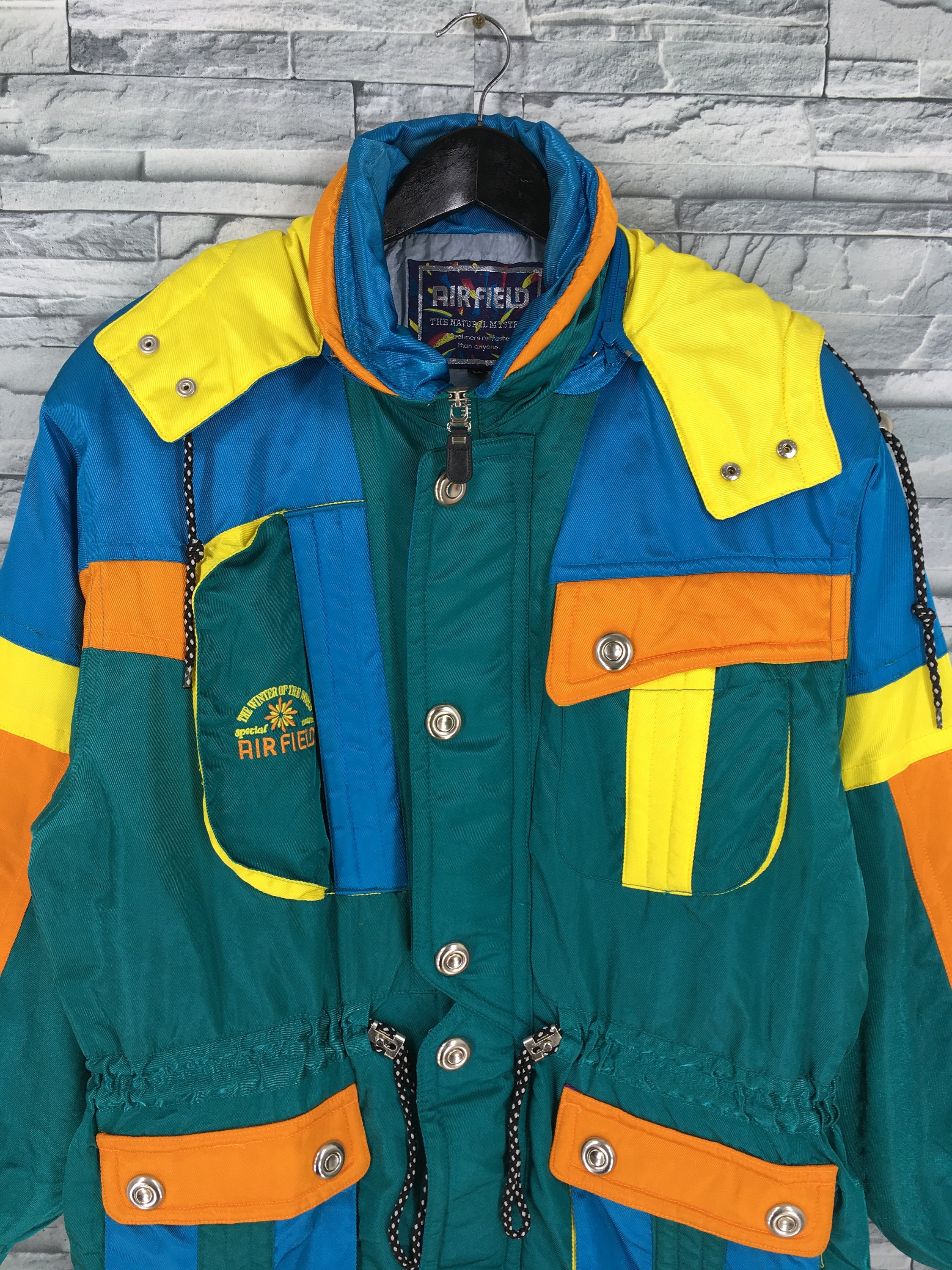 Vintage Airfield Ski Gear Jacket Multicolor Large 1990s Ski | Etsy