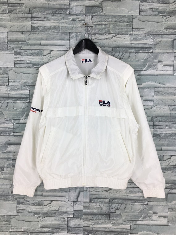 fila windbreaker white