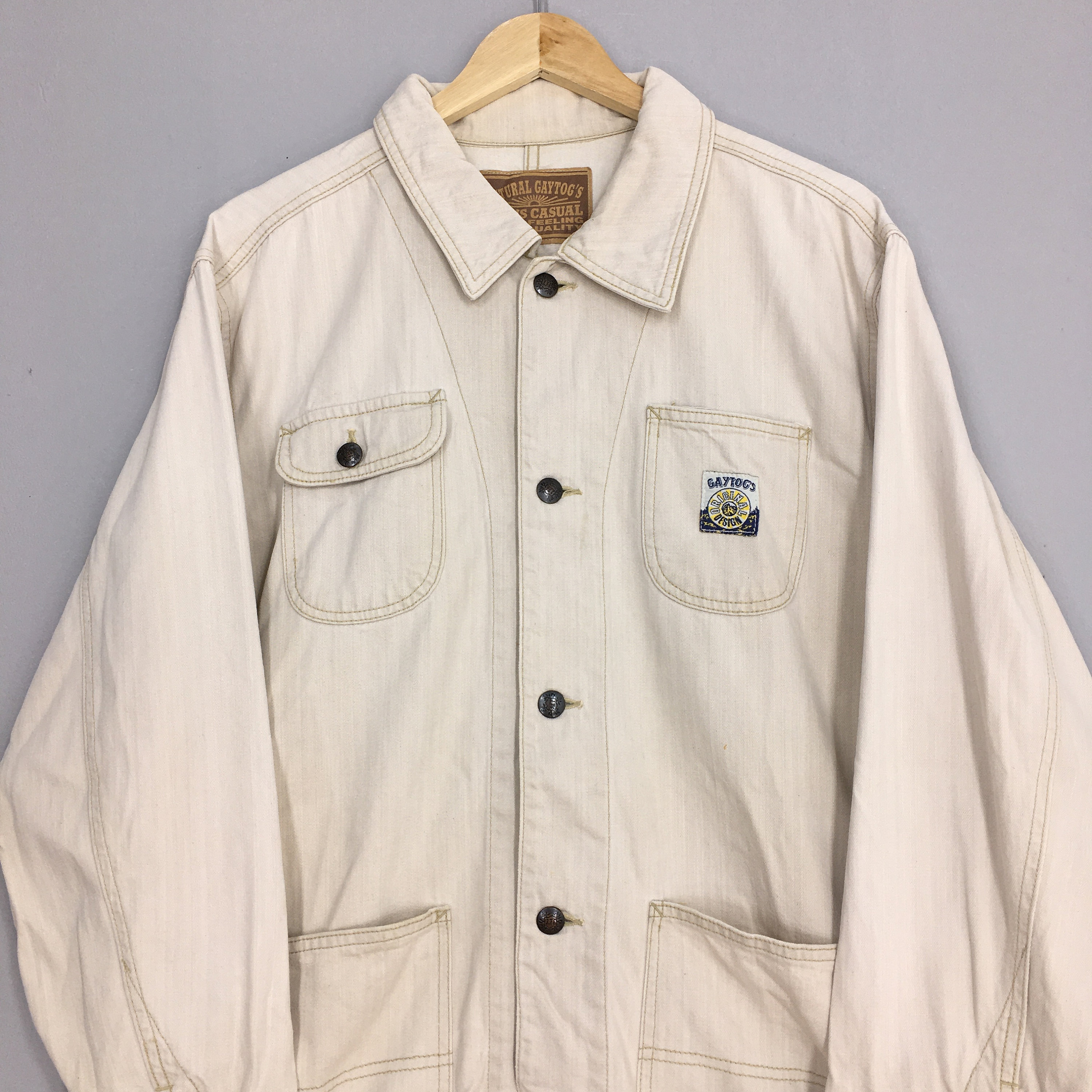 Vintage 80s Gaytogs Workers Jeans Casual Jacket Large Field Vintage 80s Gaytogs Workers Jeans Casual Jacket Large Field
