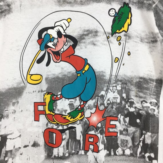 Vintage 90's Disney Goofy Plays Golf Multicolor T… - image 3