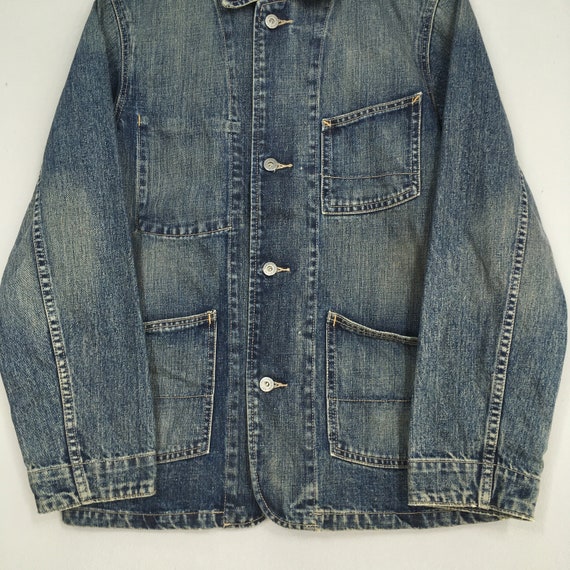 Vintage Gap Denim Worker Chore Jacket Small Workw… - image 3