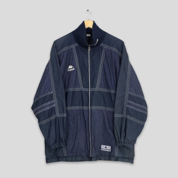 Chaqueta cortavientos vintage Kappa de los anos 90 chaqueta cortavientos Kappa Italia chaqueta con cremallera y parka azul de Kappa Sportswear talla L Etsy Espana