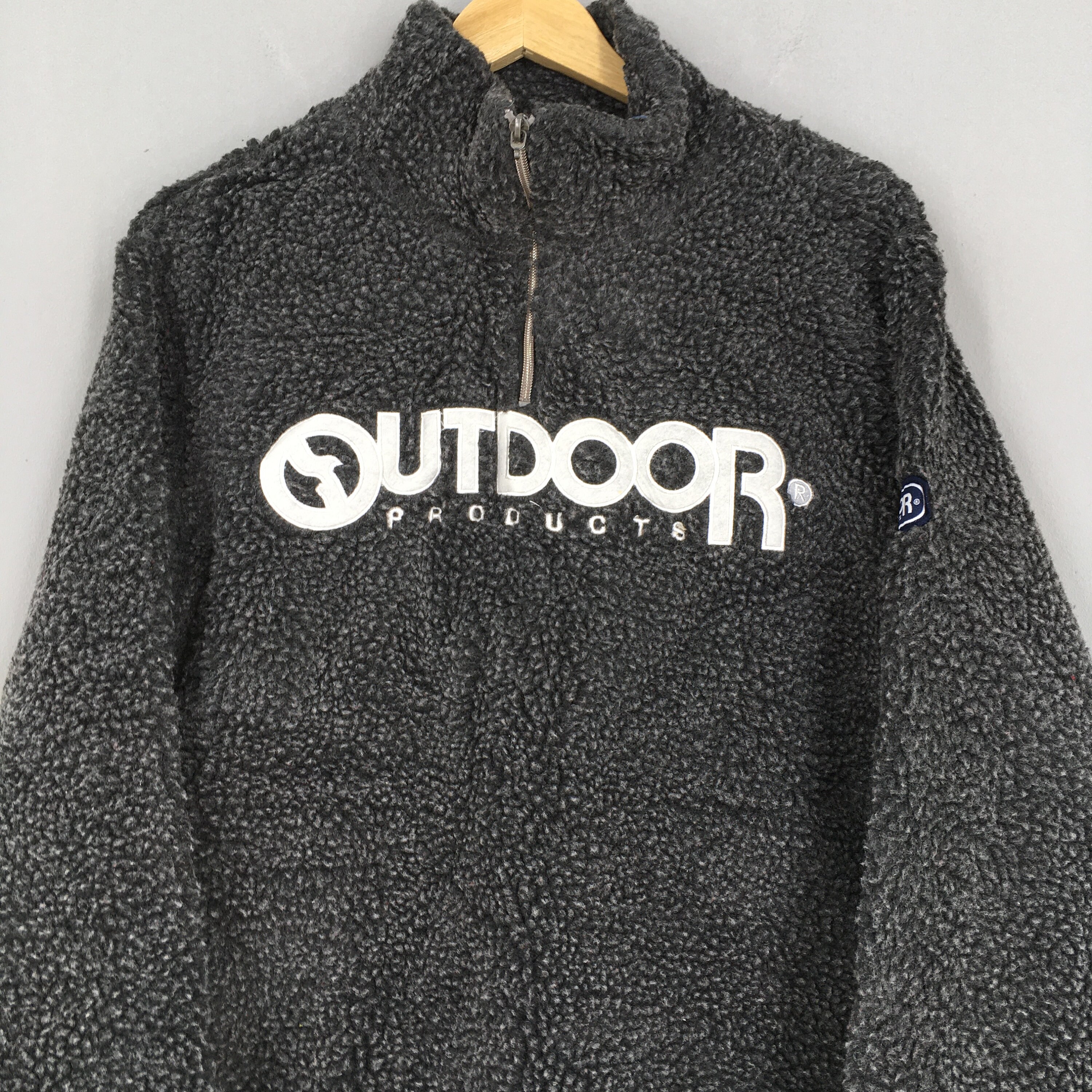 Vintage 90 s Outdoor Products Bulky Fleece Jacket Large Outdoor Products Big Logo Embroidery Outdoor Fleece Polartec Sweater Size L Etsy