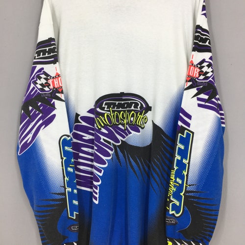 Vintage Thor Racing shops Motocross Multicolor Tshirt XLarge ThorMX Motor Racing Overprint Thor Dirt Bike Longsleeve Shirt Thor Racing Tee Size XL
