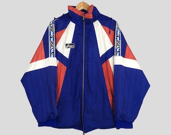 Vintage 90s Asics Japan Windbreaker Jacket Medium Asics