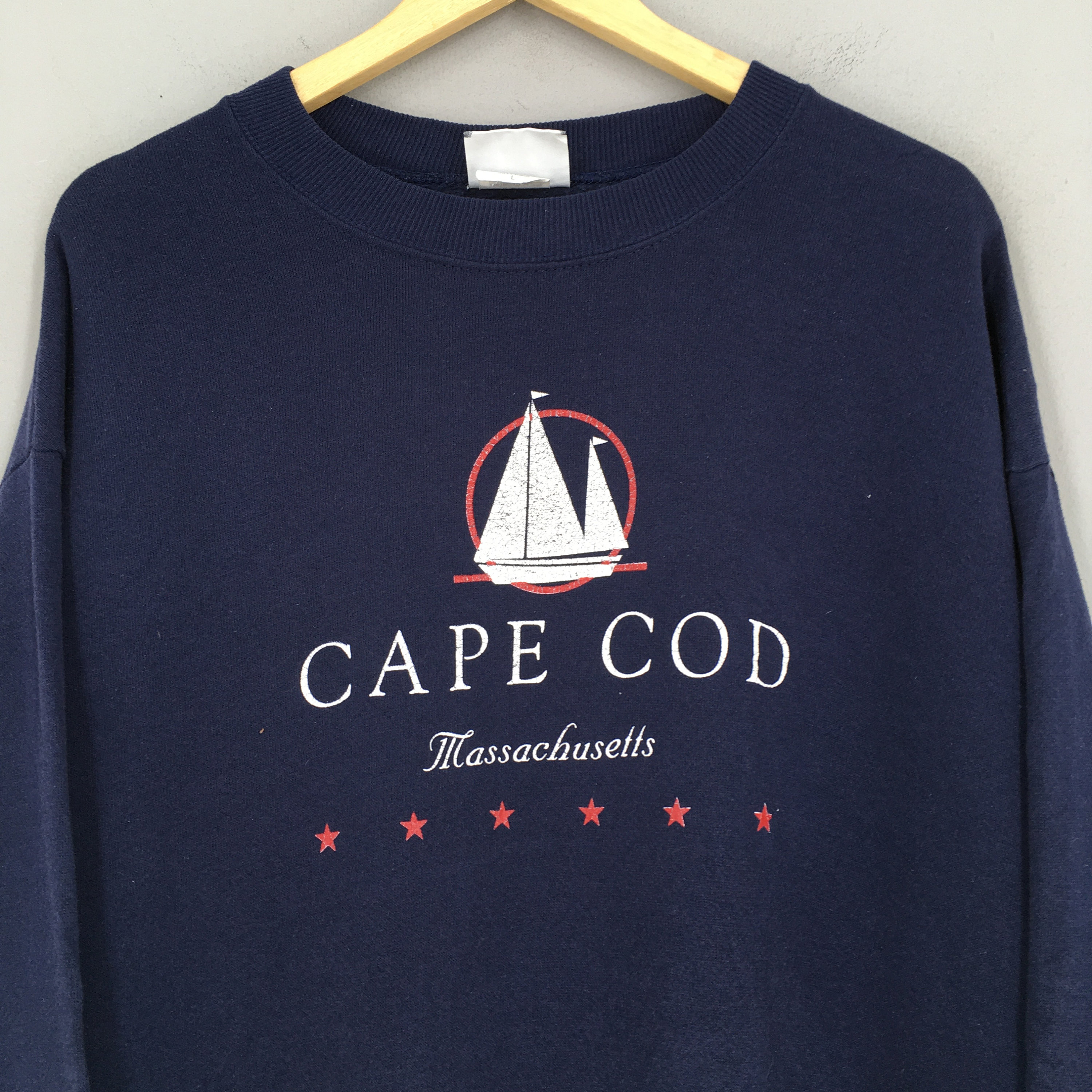 Vintage Cape Cod Massachusetts Blue Sweatshirt Large Vintage Etsy