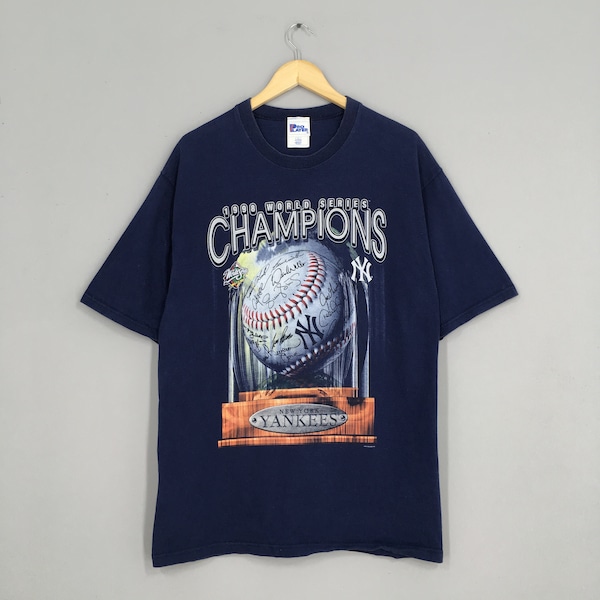 Ny Yankees T shirt Large Vintage 90's Baseball Team Mlb New York Yankees Baseball Blue Tees Size L