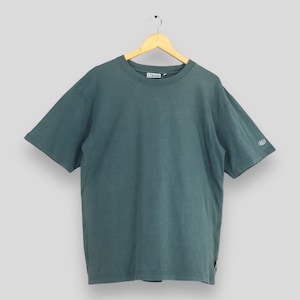 Vintage 90&#39;s Discuss Athletics  Plain Cotton T shirt Medium Discuss Blank Crewneck Green Tees Streetwear Plain Clothing Shirt Size M