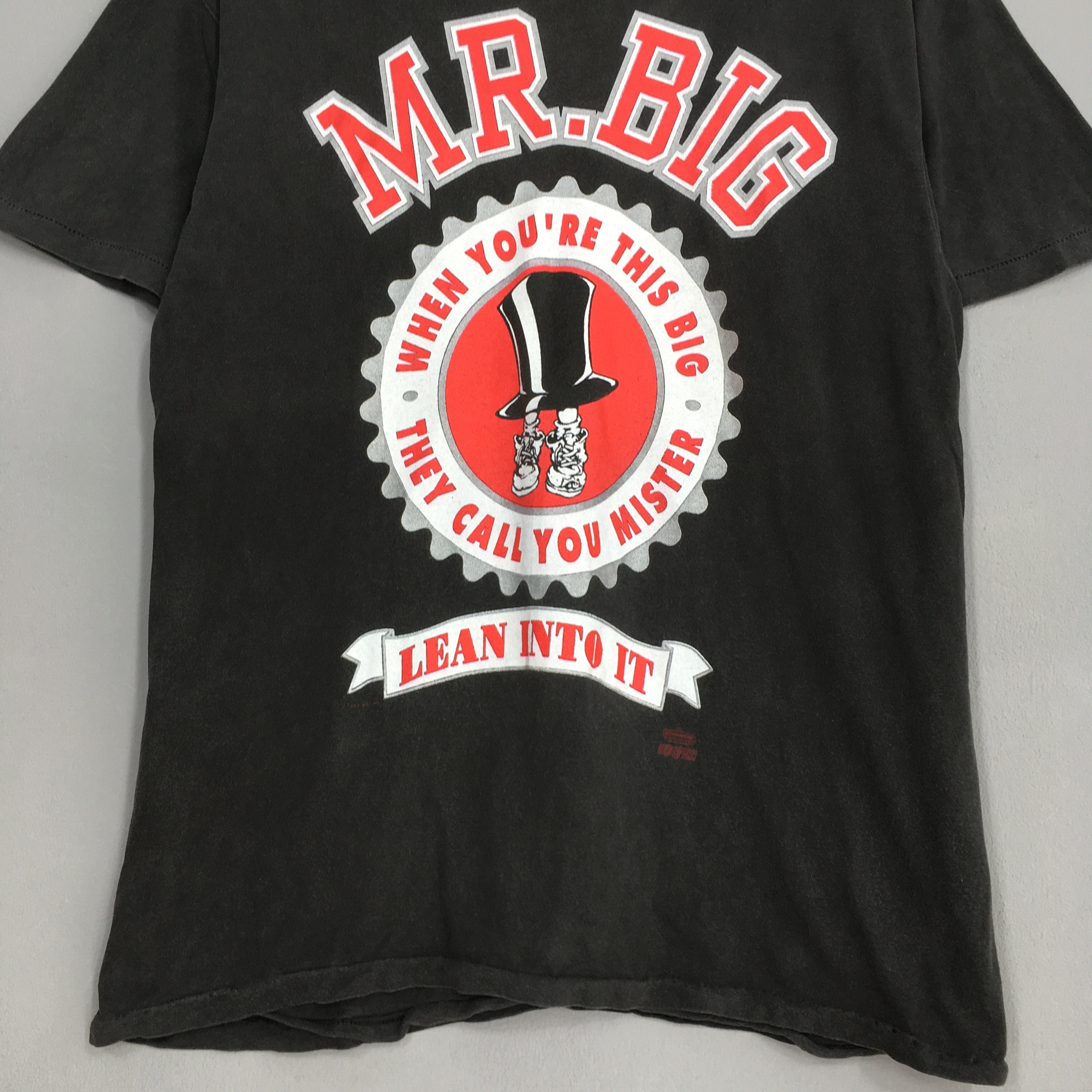 Vintage MR BIG Band Lean Into It Tshirt Small Black 1990s Mr Big