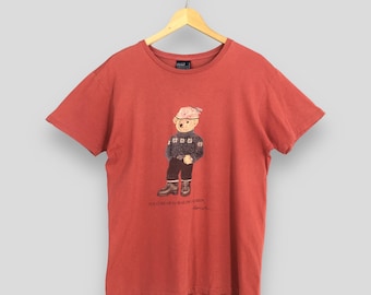 Vintage 90s Polo Bear by Ralph Lauren Spell Out T-shirt White