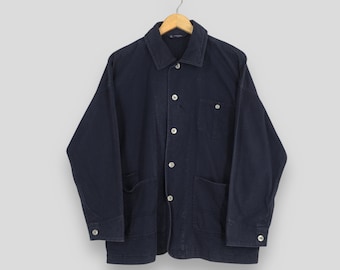 Vintage 1970's Workwear French Work Moleskin Jacket Medium