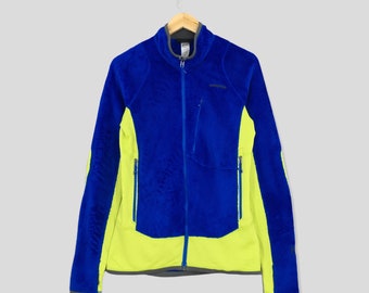 Vintage Patagonia Polartec Fleece Sweater, Navy Blue Full Zip, XS