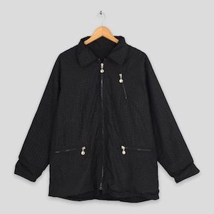 Fendi Roma Monogram Black Reversible Jacket Large Vintage Fendi Zucca Checkered Fendi Roma Monogram Zipper Blouson Jacket Fendi Windbreaker