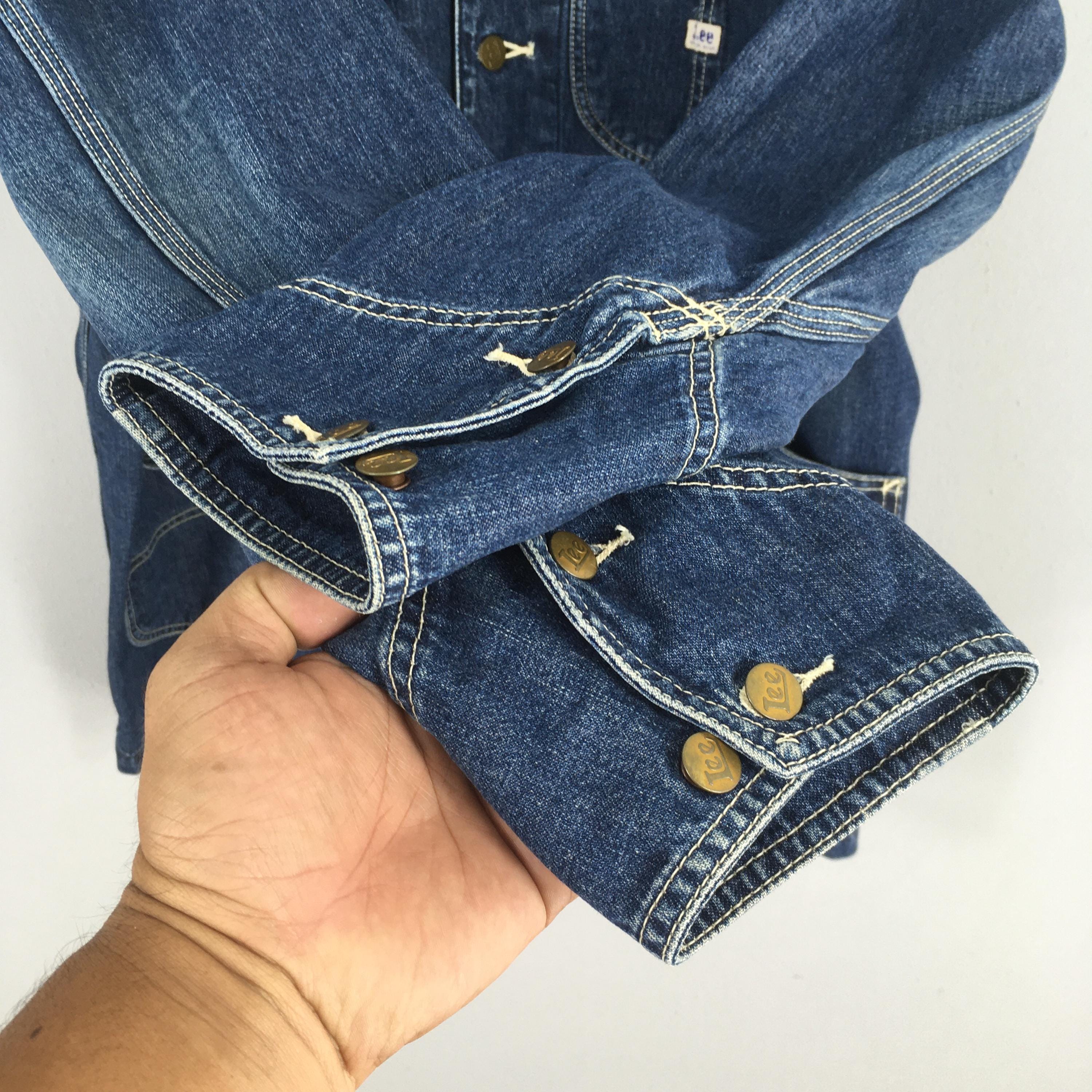 Vintage 90's Lee Sanforized Denim Worker Jacket Medium Lee Jeans