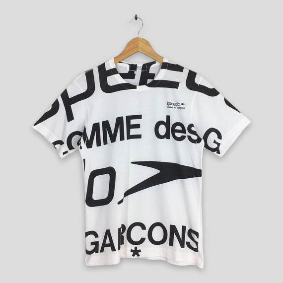 Comme Des Garcons Speedo Overprinted White T Shirt Medium Comme Des Garcons Speedo Overprinted White T Shirt Medium