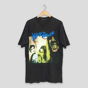 Maglietta vintage anni '90 Nirvana Kurt Cobain Grunge Grande Tributo The Rise And Fall Nirvana anni '80 Sonic Youth Grunge Sub Pop Rock Musica T-shirt Taglia L