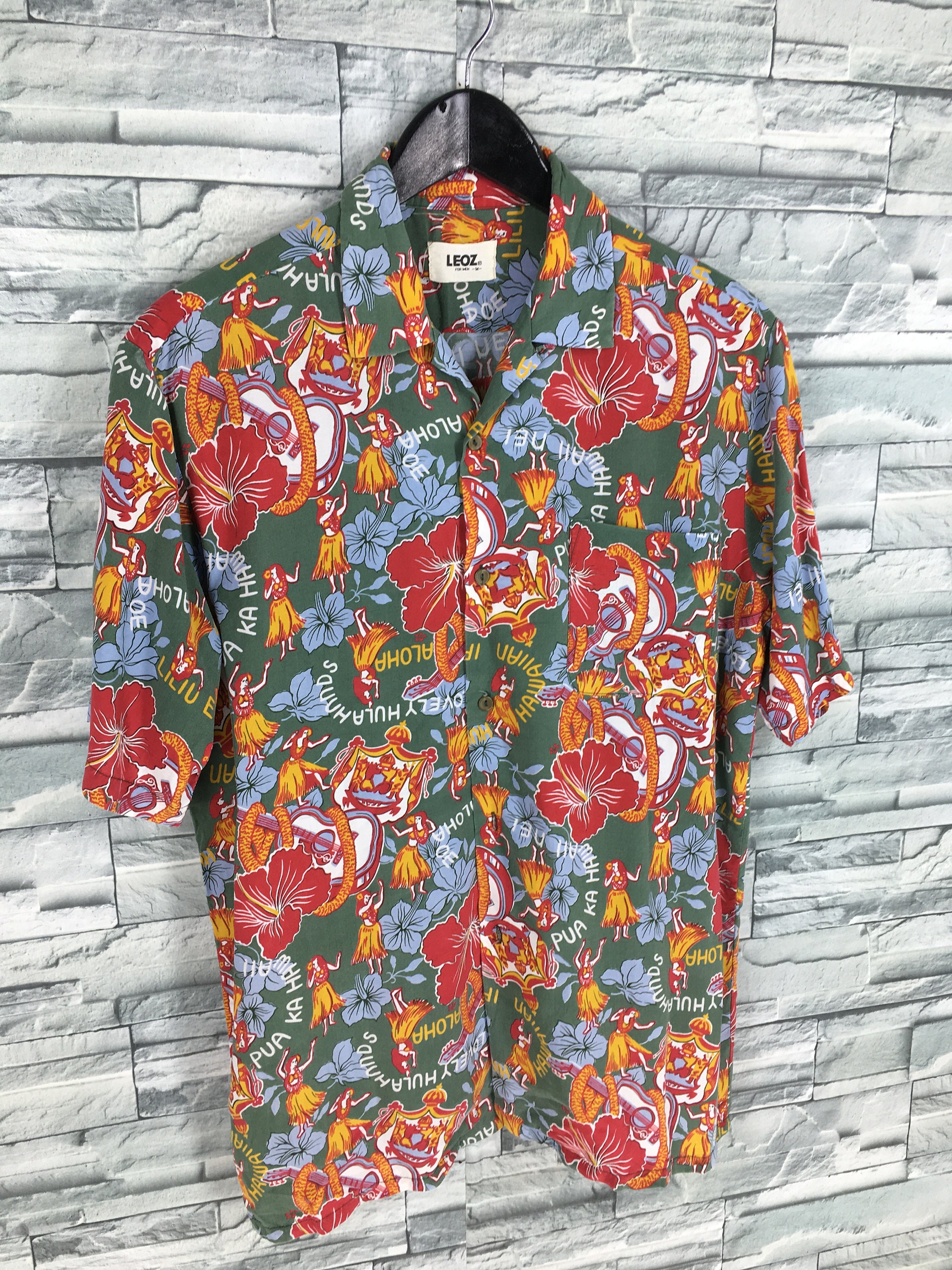 Vintage 80's HAWAIIAN LEOZ Aloha Tropical Shirt Medium - Etsy