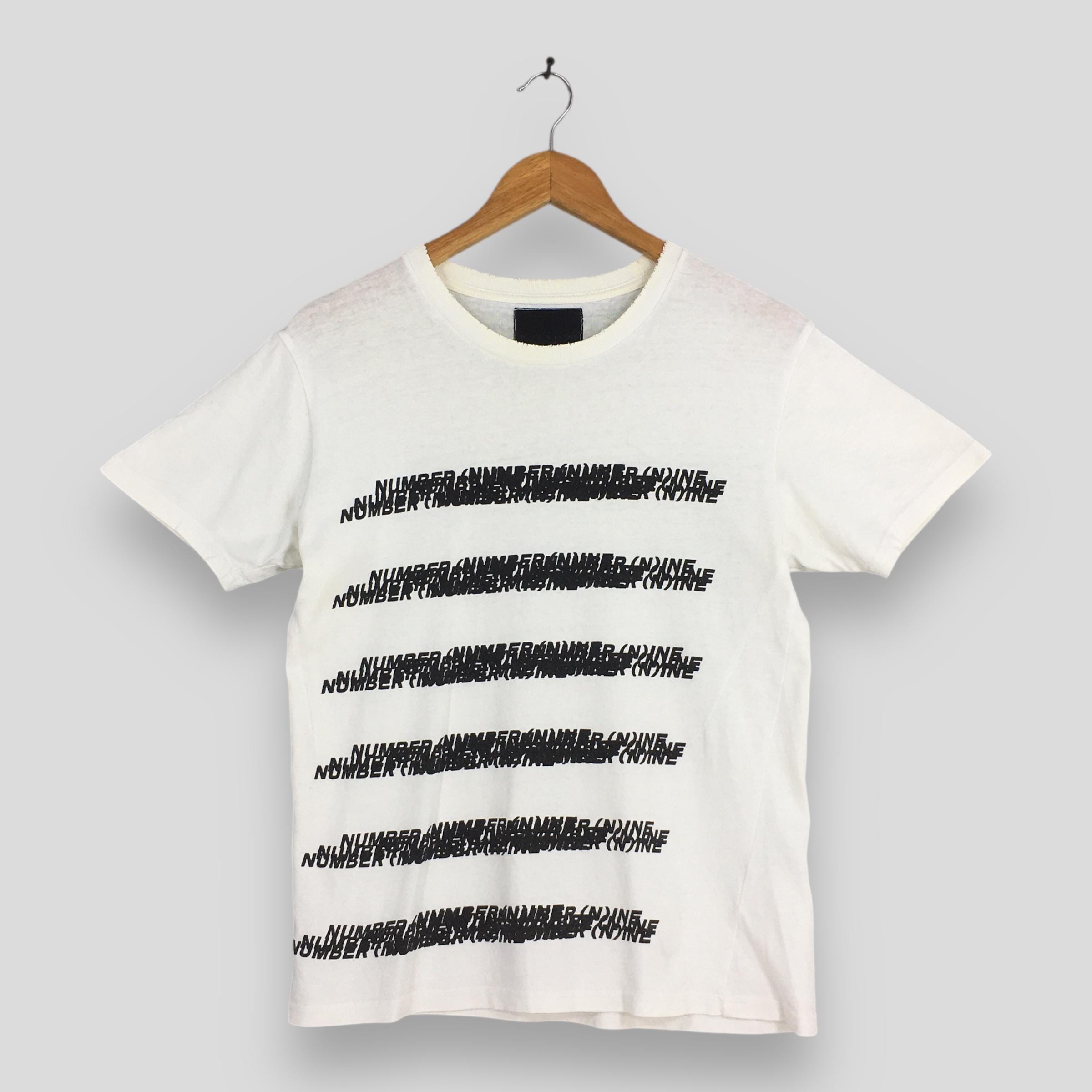 Vintage Number (n)ine Distressed Black T Shirt Small Takahiro