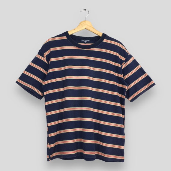 Comme des Garçons, Comme Des Garcons Homme Stripes Multicolor T shirt Small Vintage Comme Des Garcons Homme Plus CDG Rei Kawakubo Junya Striped Tee Size S