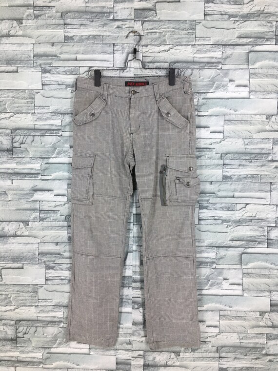 black and white checkered cargo pants