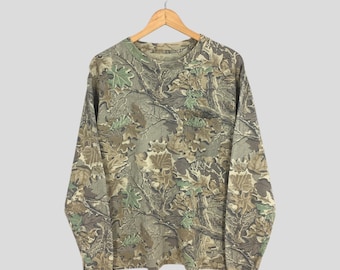 トップス 90s jerzees mossy oak real tree sweat m Vintage 90s Jerzees Mossy Oak Camo Sweatshirt Xlarge Outdoor