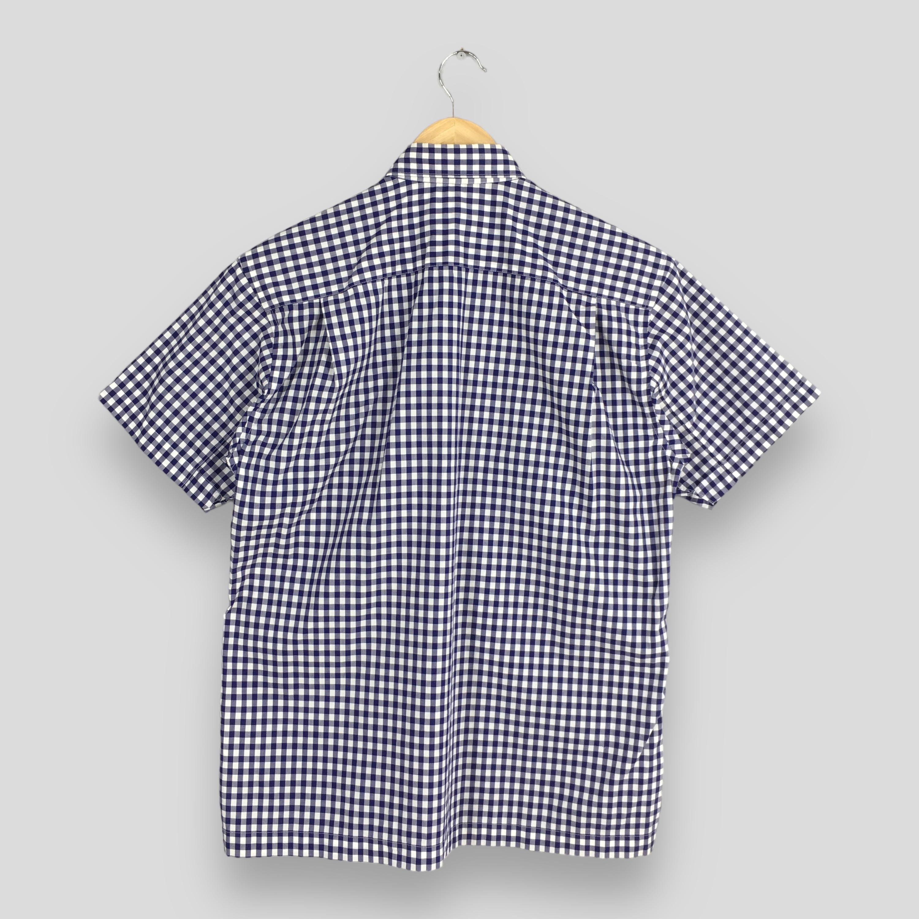 Vintage 90s Comme Des Garcons Shirt Checkered Blue Shirt Xsmall