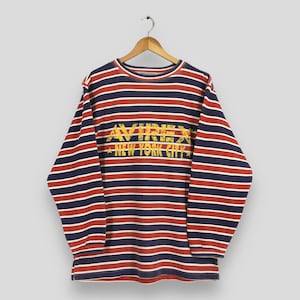 Vintage Avirex Usa Air Multicolor Striped T shirt Medium Avirex New York City Tee Usafa Avirex in Usa Military Army American Tees Size M