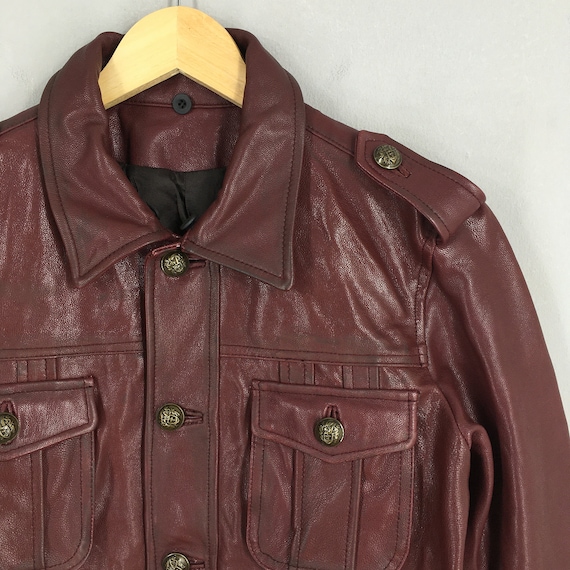 Vintage Edge Rupert Japan Leather Kinky Red Jacket Medium Burgundy Stylish Slim Fit Casual Jacket Button up Size M - Etsy Vintage Edge Rupert Japan Leather Kinky Red Jacket Medium Burgundy Stylish Slim Fit Casual Jacket Button up Size M - Etsy