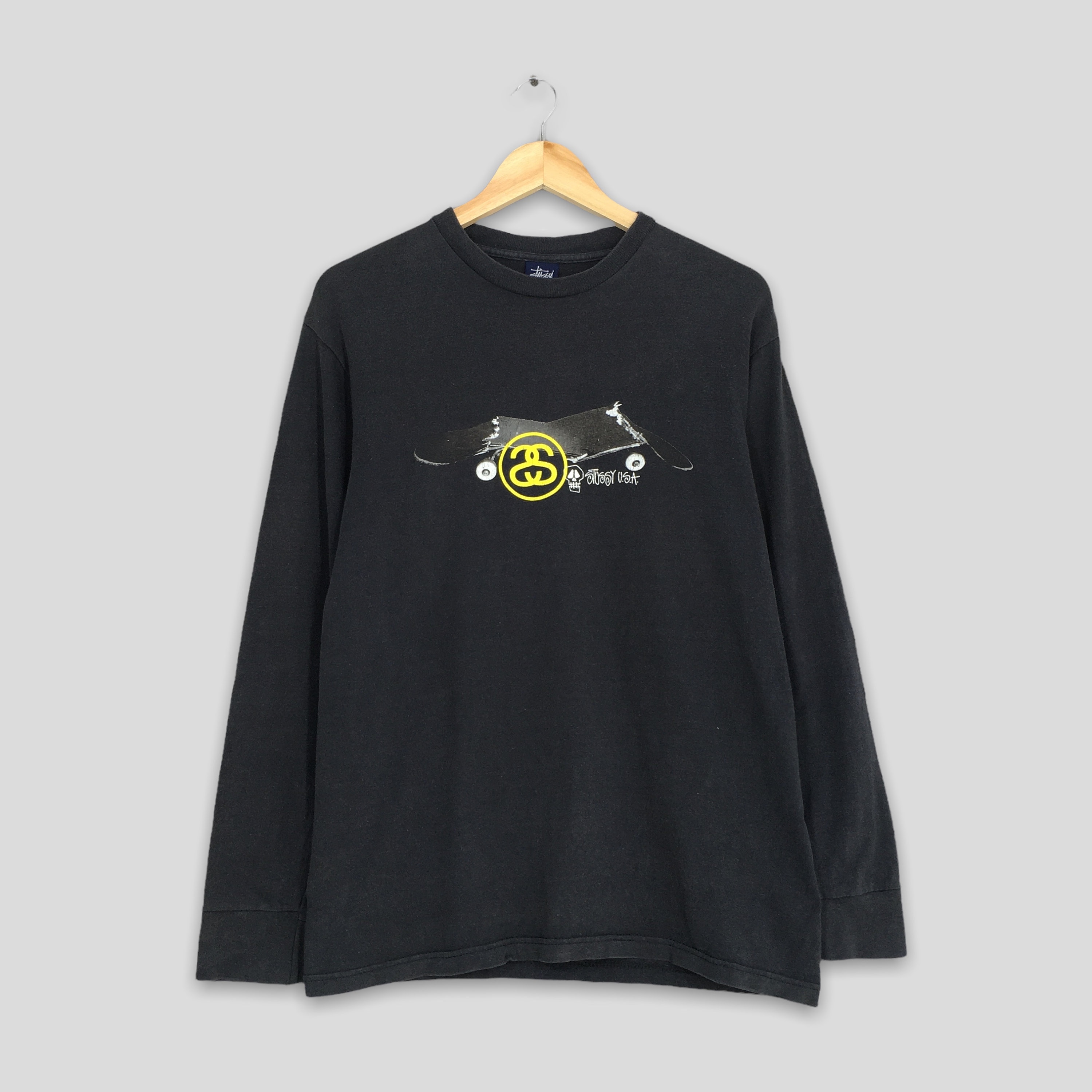 Vintage 90s Stussy Usa Skateboarding Deck Trucker T Shirt Medium