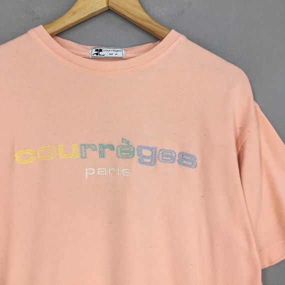 Vintage 90's Courreges Paris T Shirt Medium Courr… - image 2