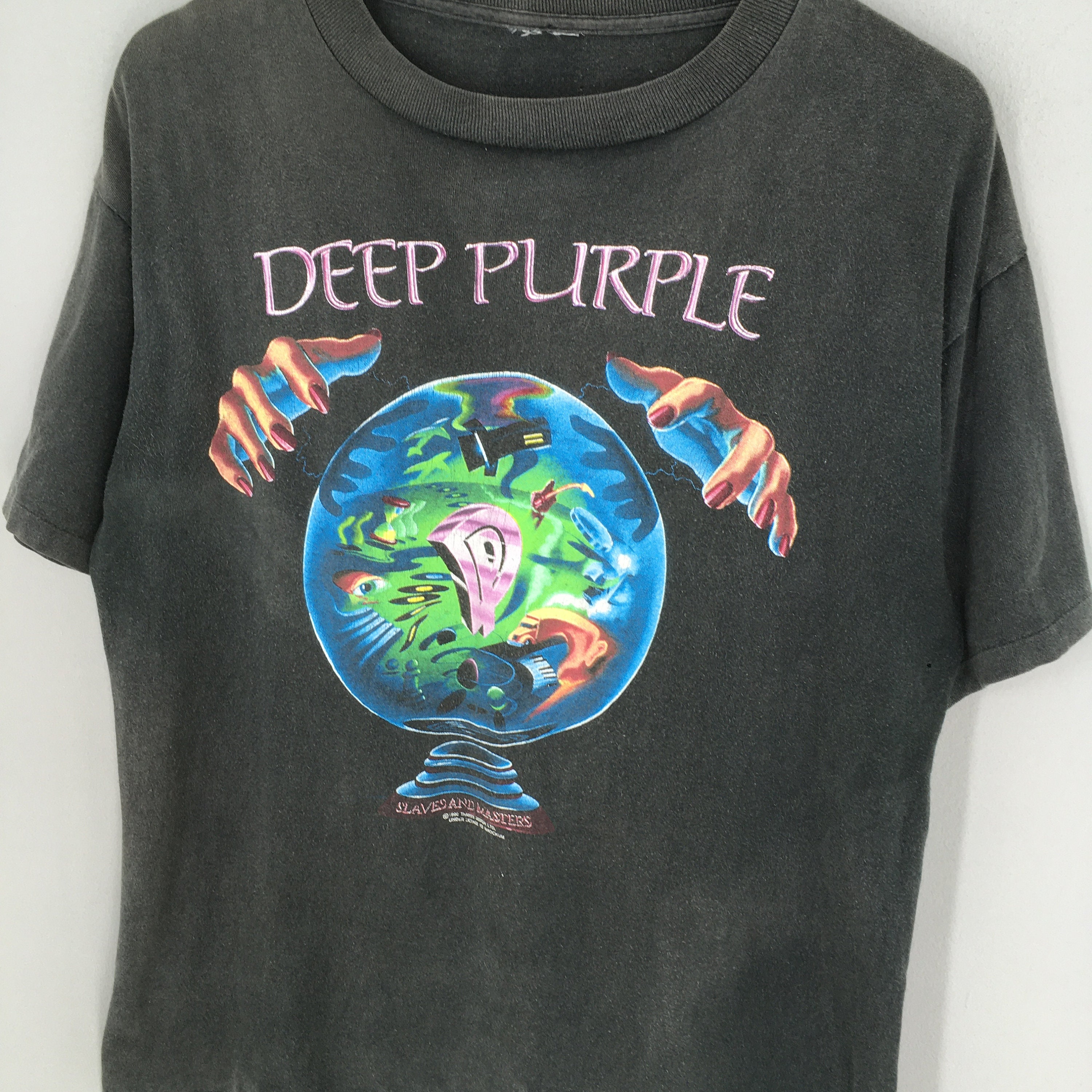 Vintage 90er Jahre Deep Purple T Shirt Medium Heavy Metal Deep Purple  Konzert Tournee 1990 Slaves And Masters Black Rock Tshirt Größe M - Etsy.de