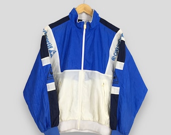 Vintage90s  Le Coq Sportif Windbreaker Jacket Medium Le Coq Sportift France Blue Le Coq Sports Zipper Track Top Jacket Casual Wear Size M