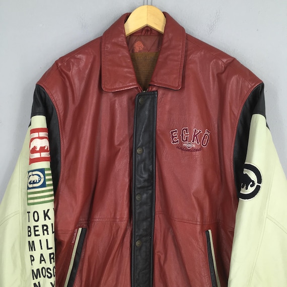 Vintage Y2K Ecko Function Leather Jacket Medium E… - image 2