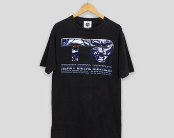 Vintage 90&#39;s Terminator 2 Arnold Heavy Metal Mayhem T shirt Medium T2 Terminator Universal Studio Action Movies Black Tees Size M