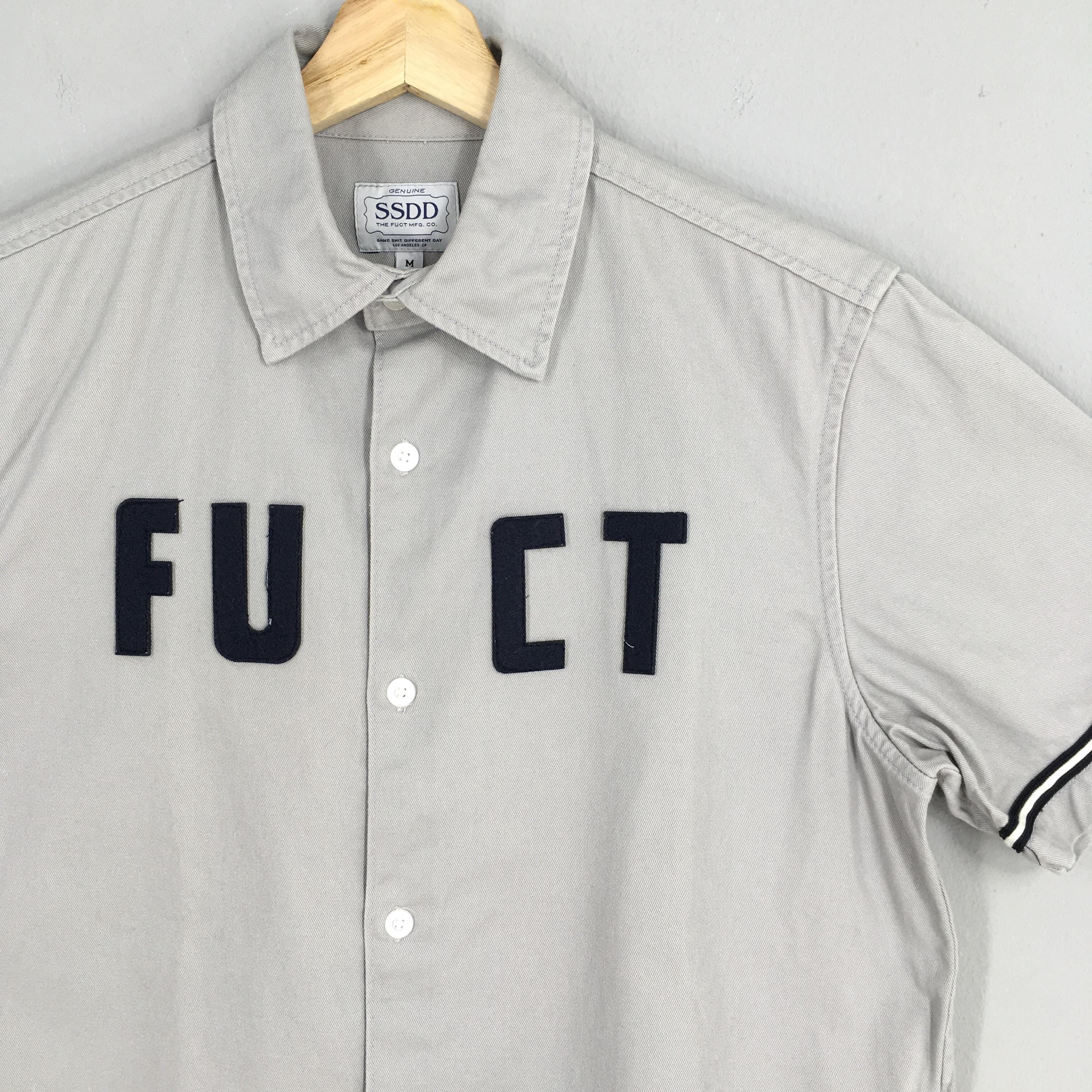 Vintage Fuct SSDD Skateboard Gray Shirt Medium Fuct Embroidery