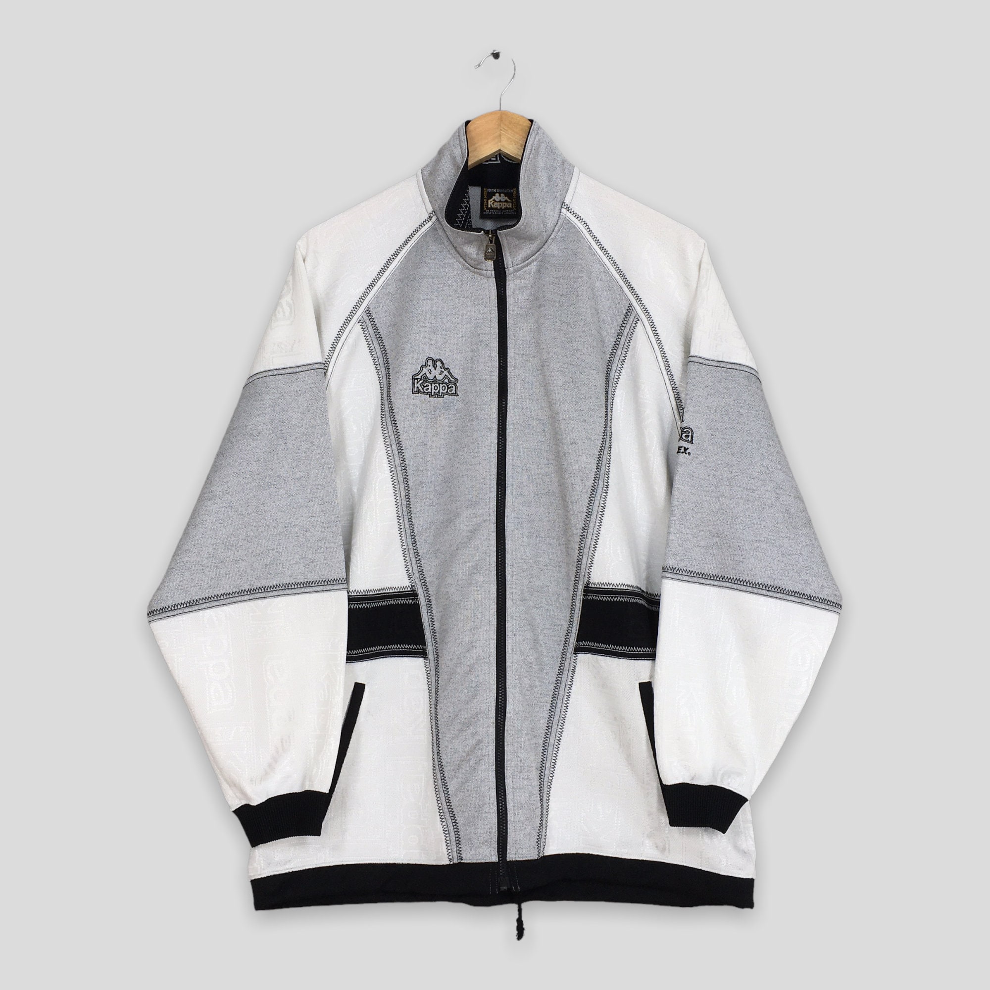 White kappa store track jacket