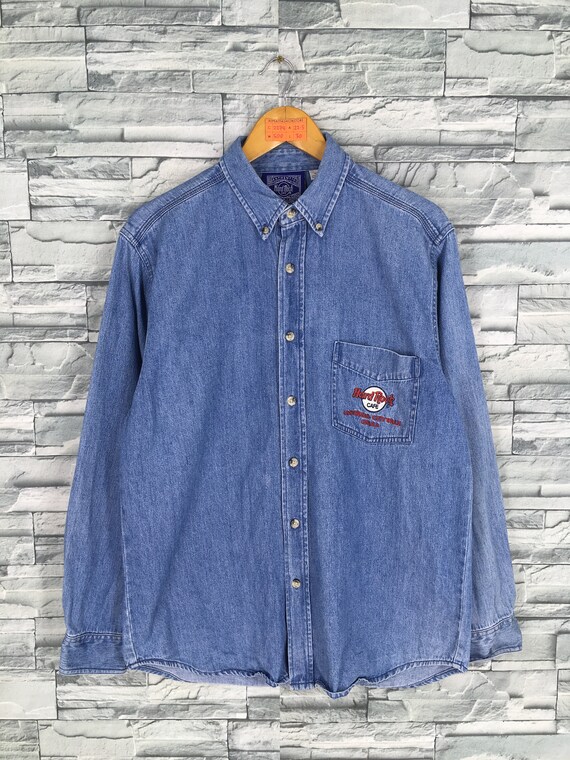 hard rock cafe denim shirt