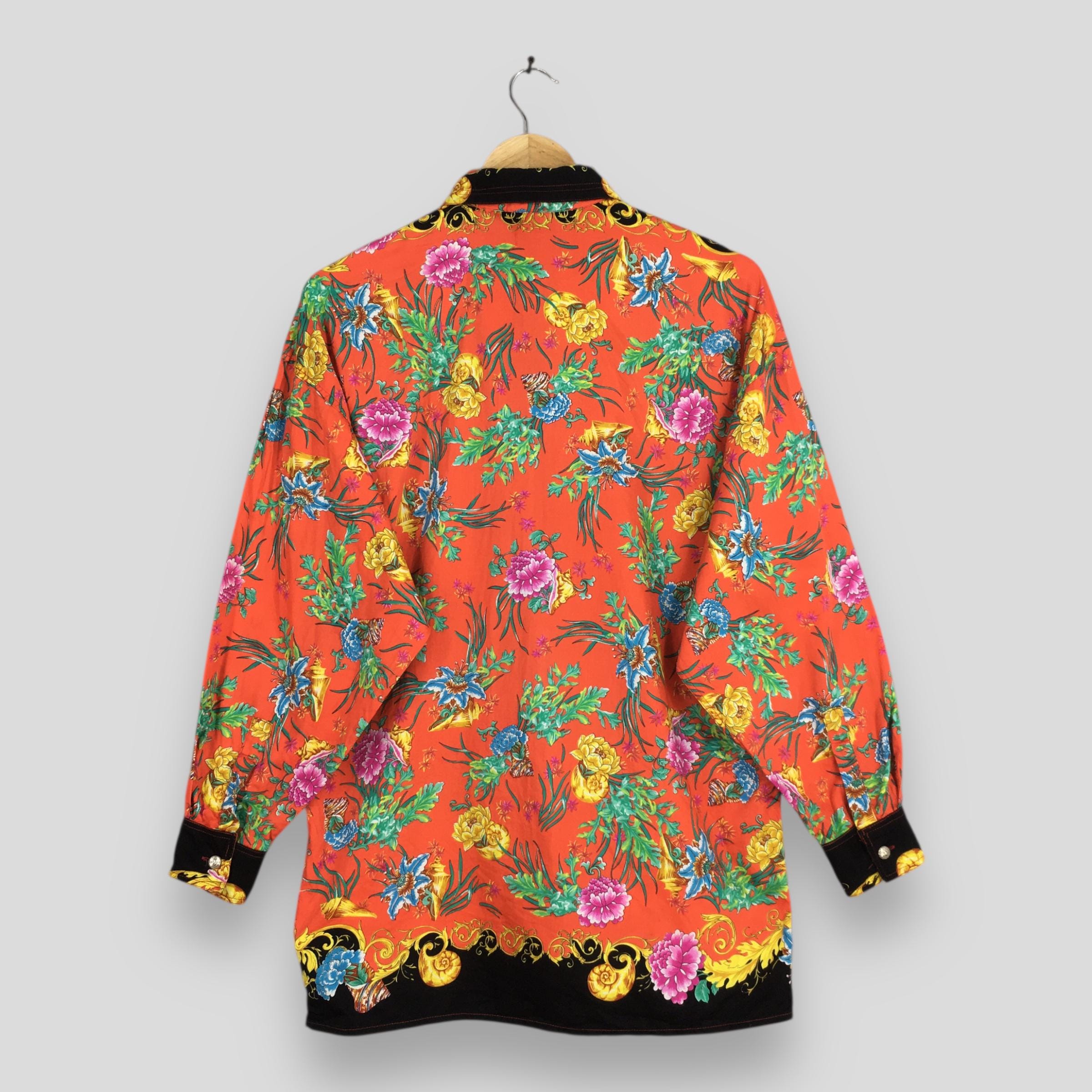 90s GIANNI VERSACE COUTURE カシミア ポロ 長袖 VERSACE JEANS COUTURE Mens Shirt, 90s Gianni Versace Big Logo