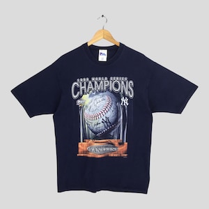 Vintage 90s New York Yankees MLB Blue T shirt Large New York Yankees Baseball Team Jersey Yankees World Series Champions Pro Player Tees L