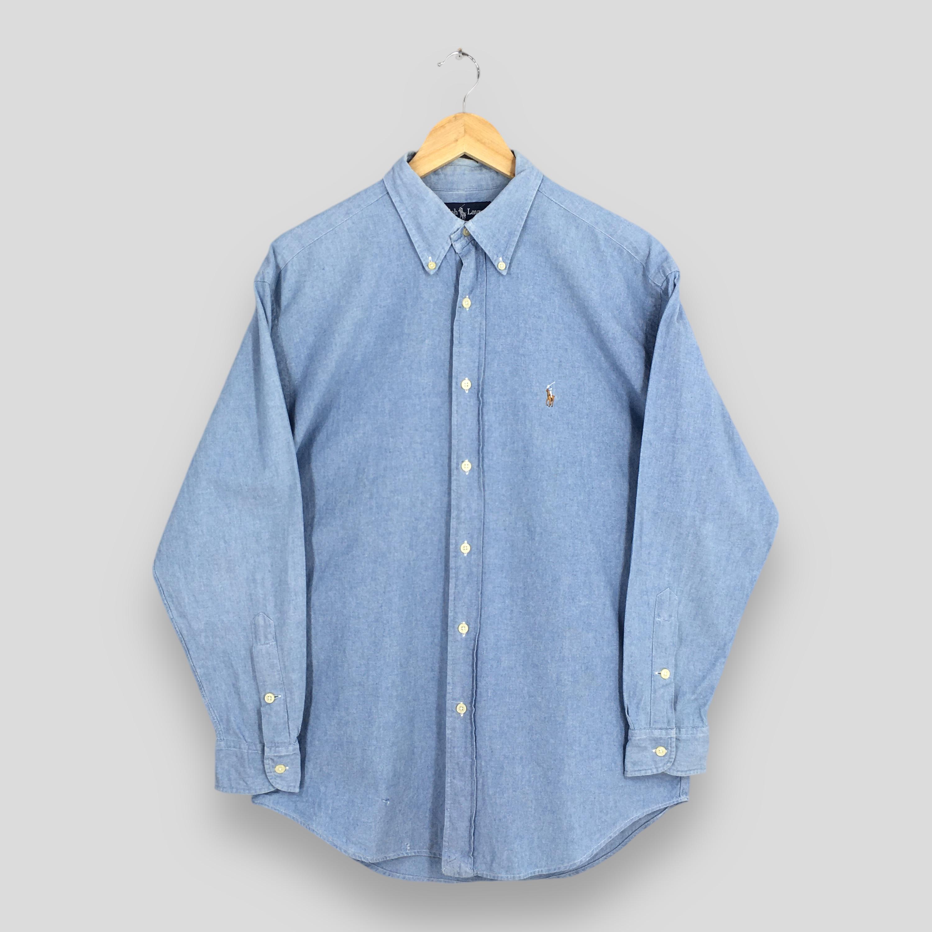 ralph lauren blue dress shirt Ralph Lauren Indigo Chambray Shirt – claymoreshop main image 0