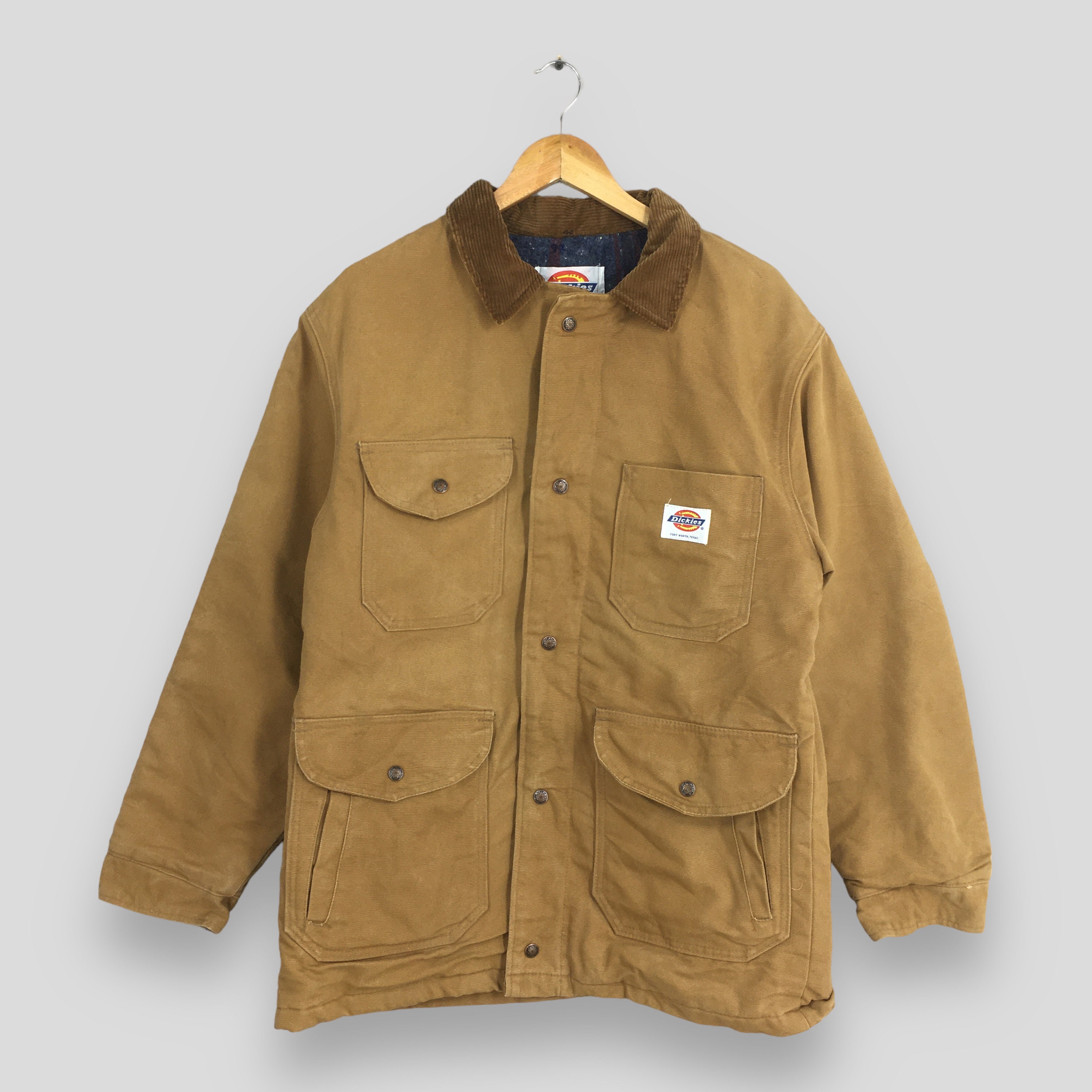 80s Dickies ブラウンワークジャケット Vintage 80s Dickies Worker Brown Denim Jacket Medium Dickies