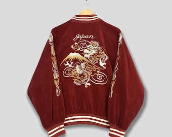 Vintage Sukajan Dragon Eagles Fighting Souvenir Jacket Large - Etsy