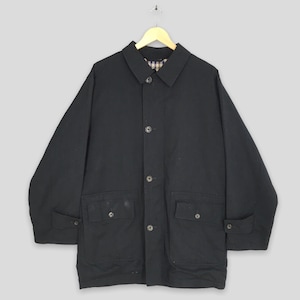 Vintage 90&#39;s Aquascutum London Harrington Black Jacket Large 1980s Aquascutum Casual Wear Jacket Aquascutum England Jacket Button Size L