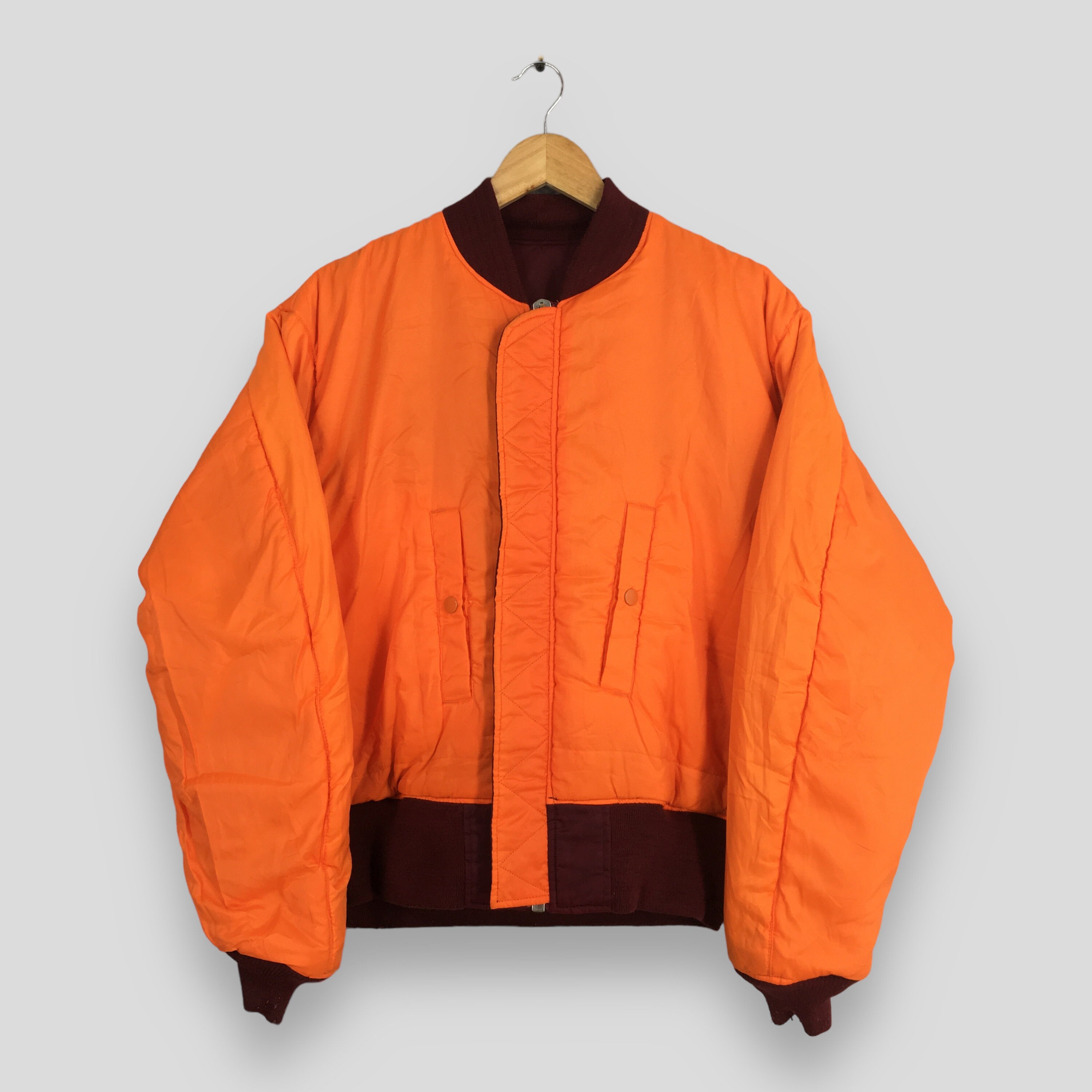 Vintage 80s Tora MA -1 Reversible Flight Jacket Large